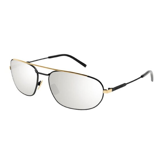NWT SAINT LAURENT BLACK/SILVER MEN SUNGLASSES - Picture 1 of 4